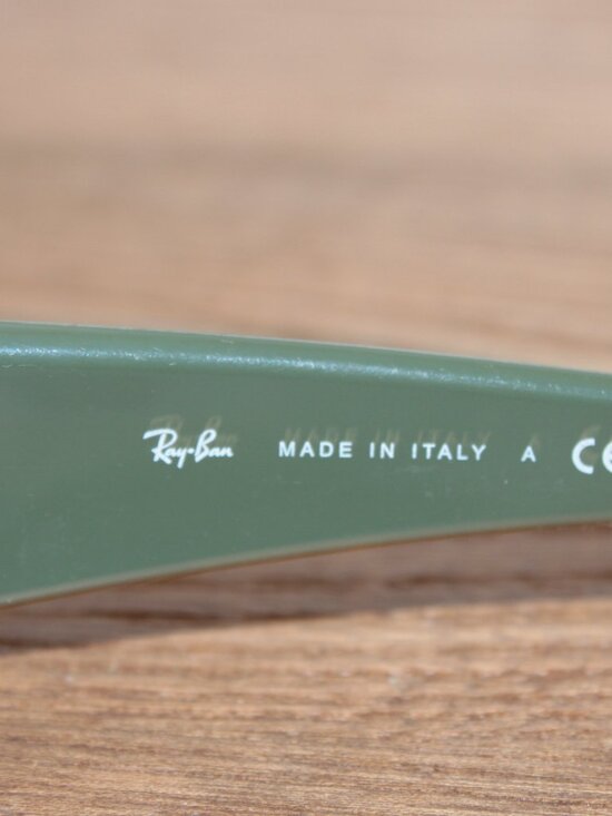Ray-Ban RB4335 Matte Olive Green Rectangular Unisex Sunglasses w/ Case